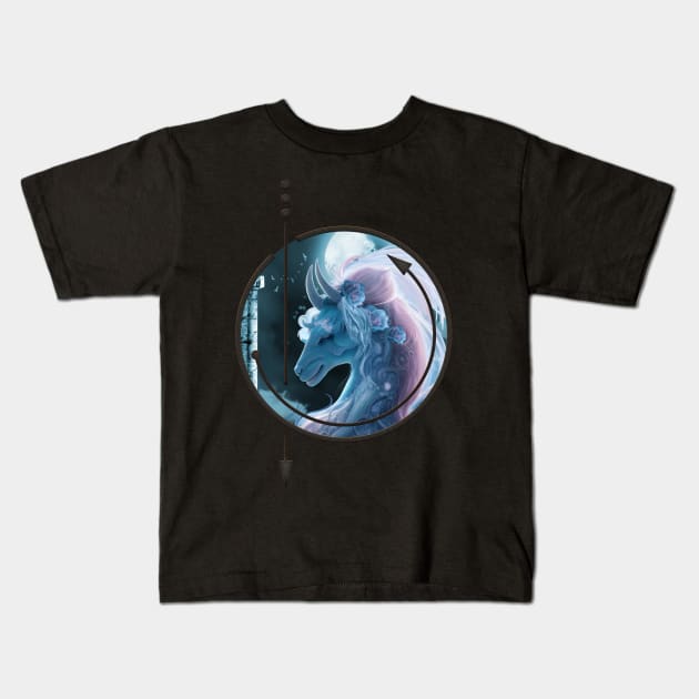 Impressive fantasy animal in the moonlight Kids T-Shirt by Nicky2342